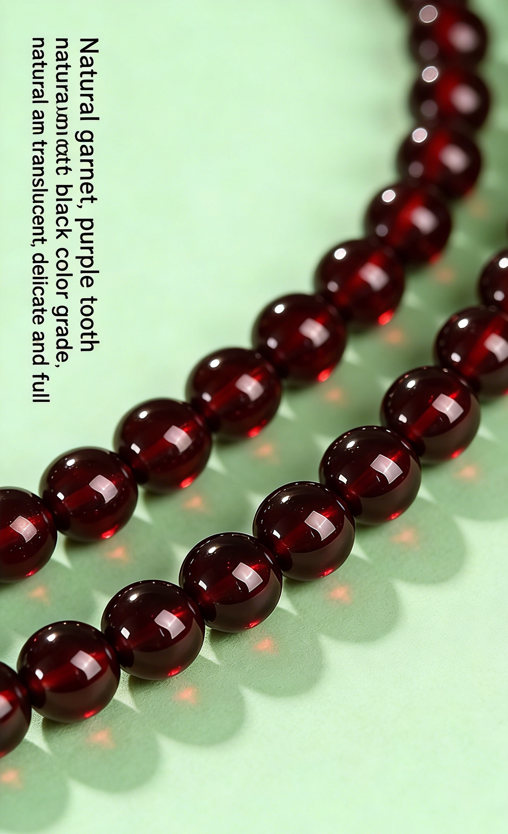 Fortune Blessing Garnet Double Wrap Bracelet-18K Gold-Plated Hulu Gourd Charm