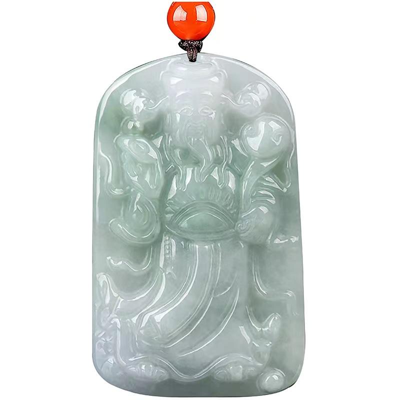 God Of Wealth Grade A Jade Pendant