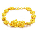 Gold Fengshui Lucky Coin Pixiu Wealth Bracelet