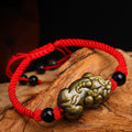 Gold Obsidian Pixiu Lucky Rope Protection Bracelet(Gold Sheen Obsidian)