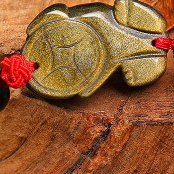 Gold Obsidian Pixiu Lucky Rope Protection Bracelet(Gold Sheen Obsidian)