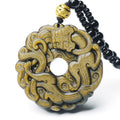 Gold Obsidian Pixiu Protection Pendant Necklace(Gold Sheen Obsidian)