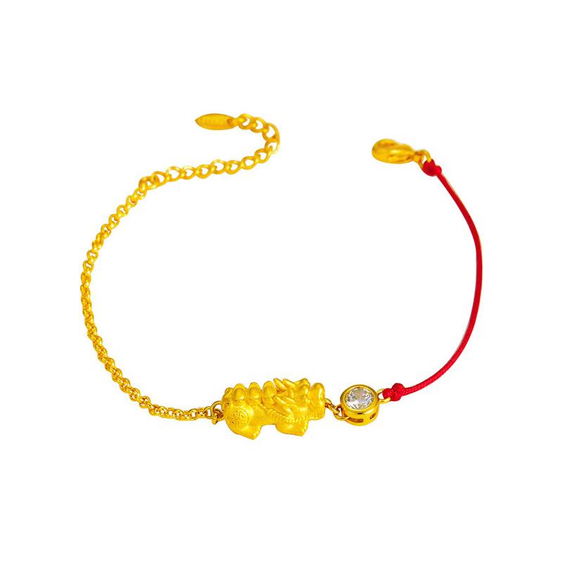 Gold Pi Xiu Diamond Wealth Feng Shui Bracelet