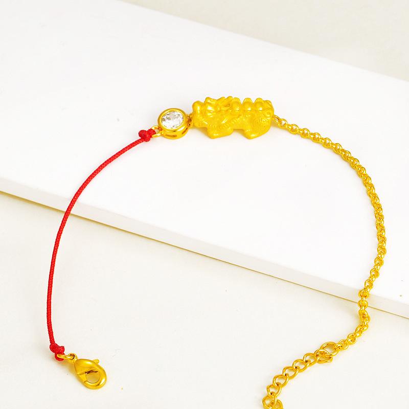 Gold Pi Xiu Diamond Wealth Feng Shui Bracelet