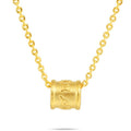 Gold Six True Words Mantra Lucky Pendant Necklace