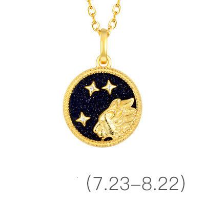 Gold Zodiac Sign 12 Constellation Lucky Amulet Pendants Necklace