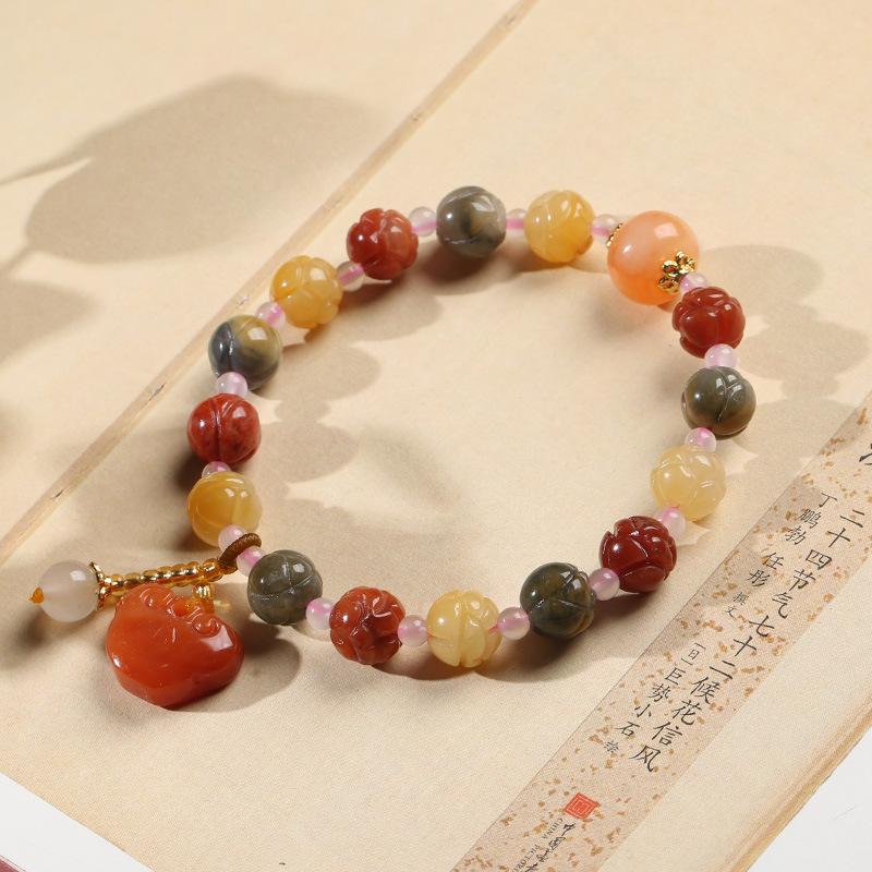 Golden Silk Jade Ruyi Bracelet
