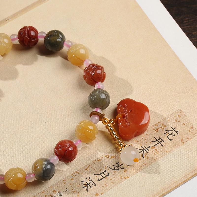 Golden Silk Jade Ruyi Bracelet