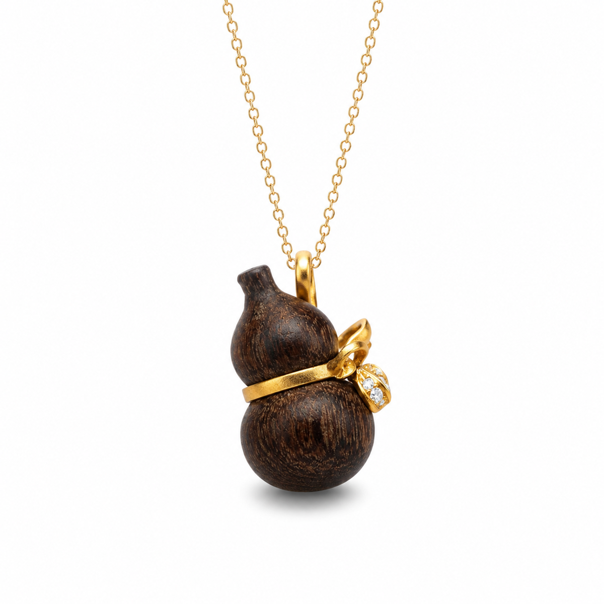 Sandalwood Gourd Pendant Necklace ¨C Blessings of Protection. Fortune & Fulfillment
