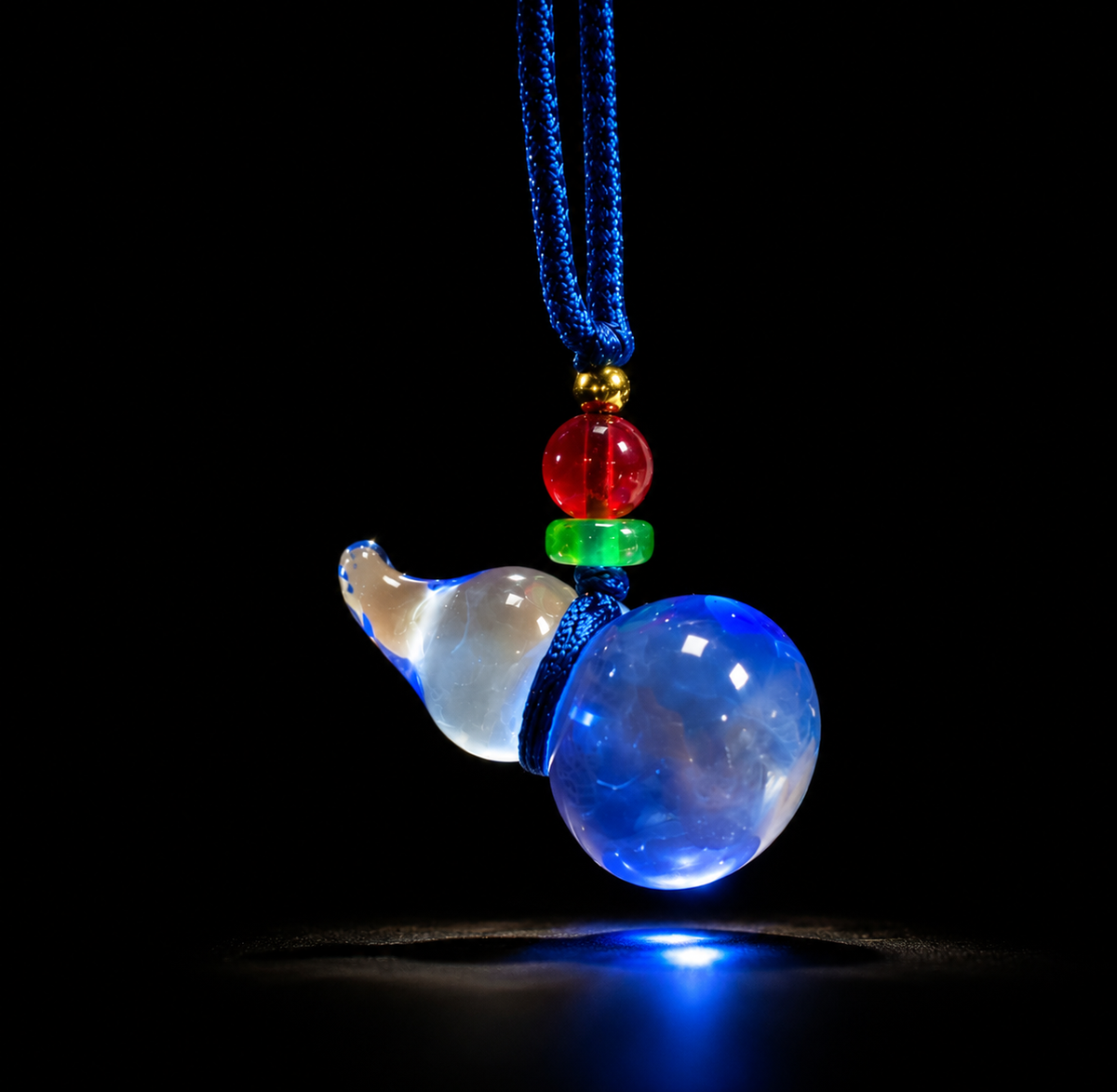 The Flow of Blessings-Handcrafted Liuli Hulu Abundance Amulet