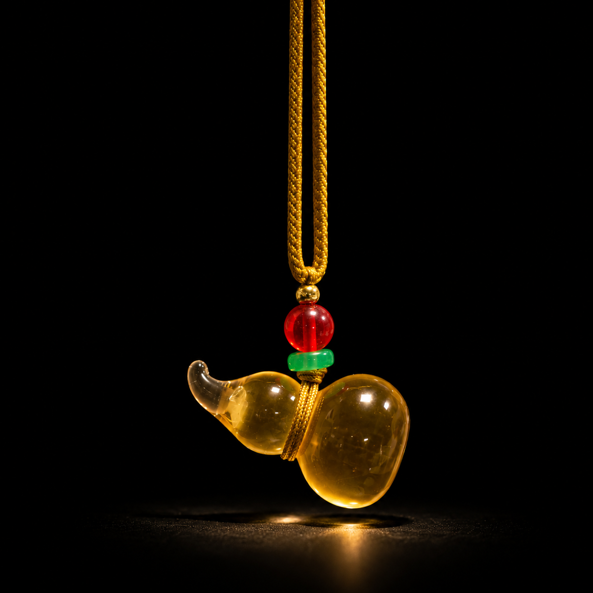 The Flow of Blessings-Handcrafted Liuli Hulu Abundance Amulet