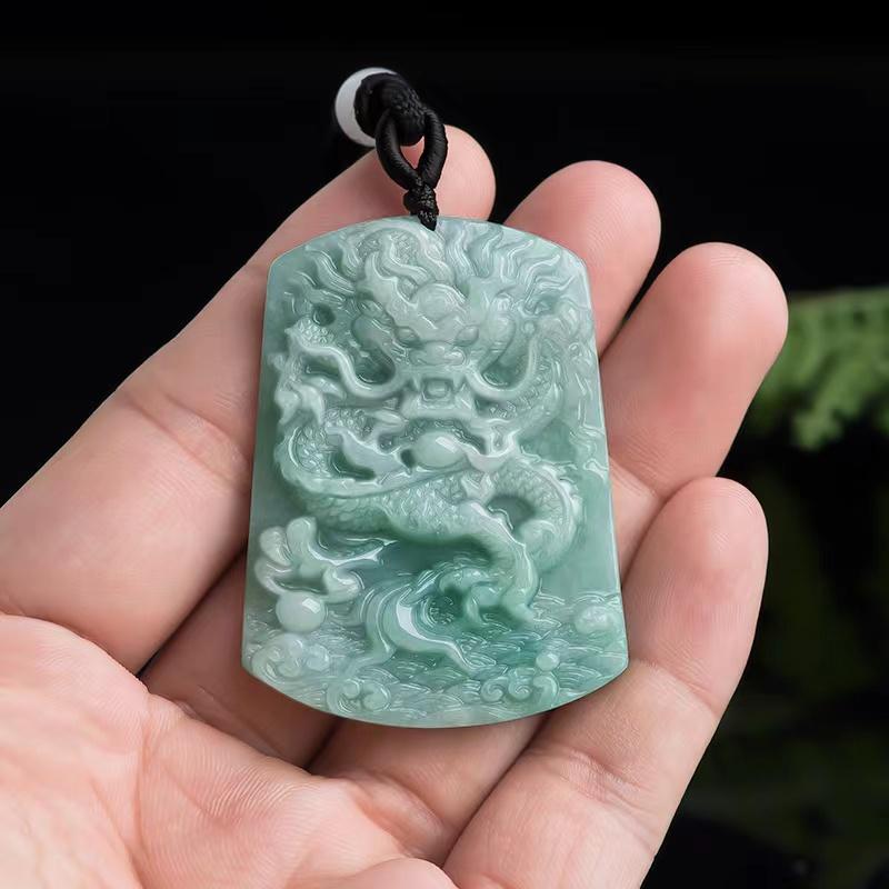 Grade A Jade Dragon Wealth Pendant-Grade A Jade