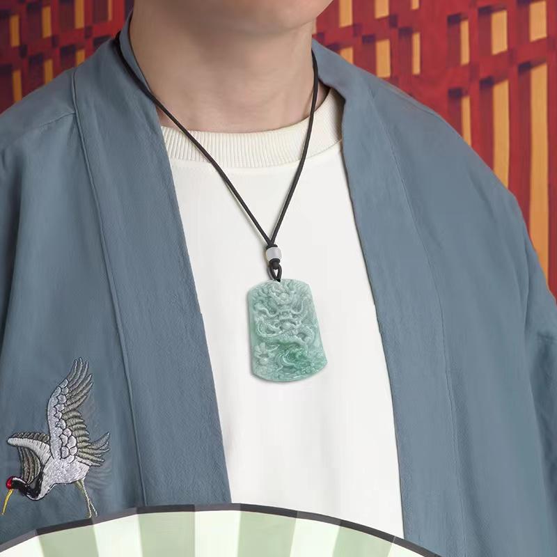 Grade A Jade Dragon Wealth Pendant-Grade A Jade
