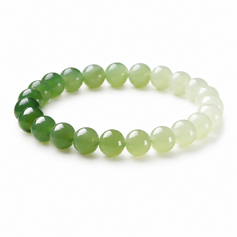 Quiet Balance-Gradient Nephrite Jade Bracelet