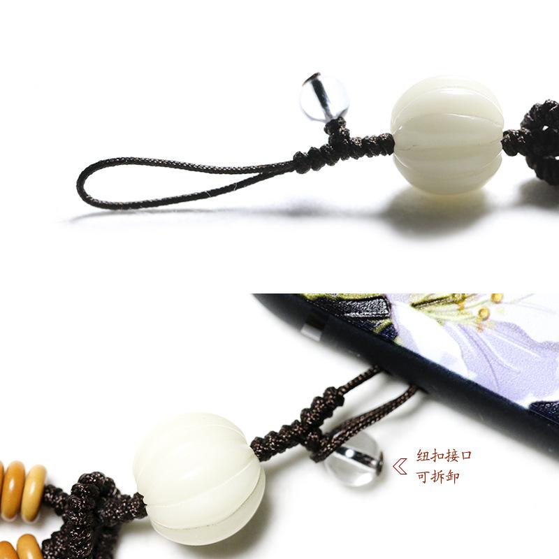 Green Bodhi Beads Tassel Lucky Bracelet Phone Chain