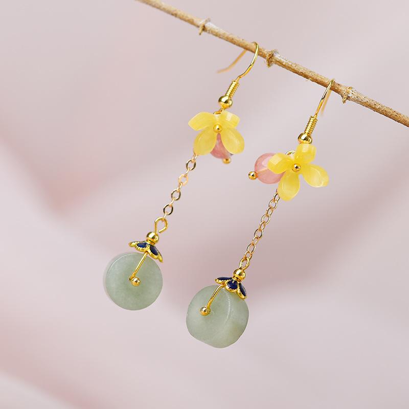 Green Jade Wealth Earring