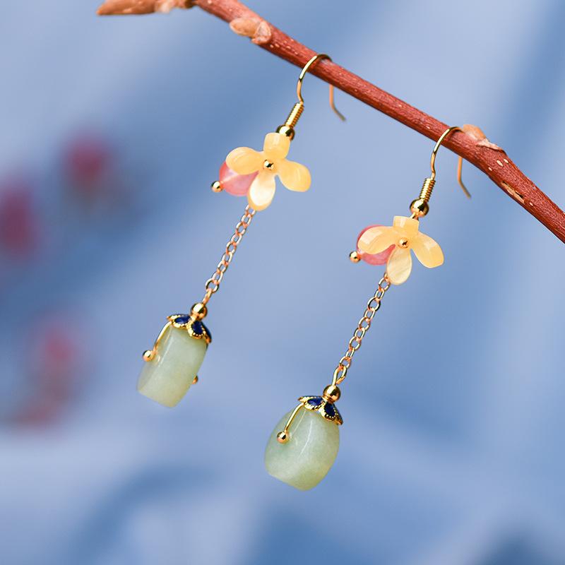 Green Jade Wealth Earring