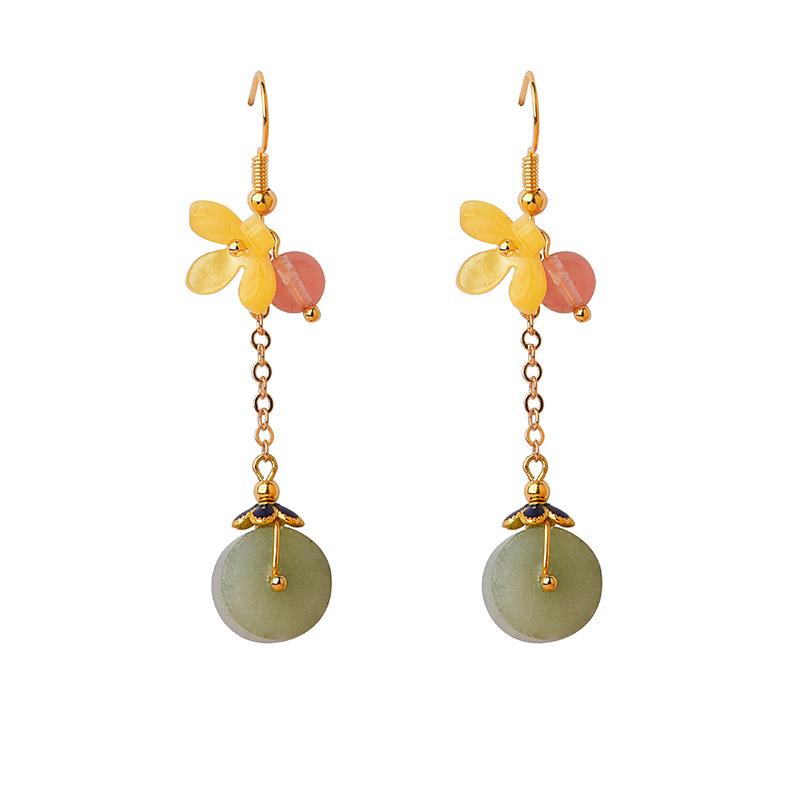 Green Jade Wealth Earring