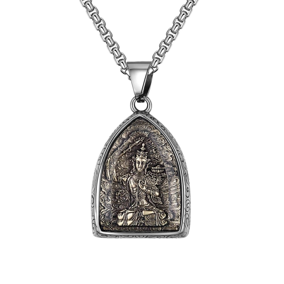 Green Tara Budhha Titanium Pendant