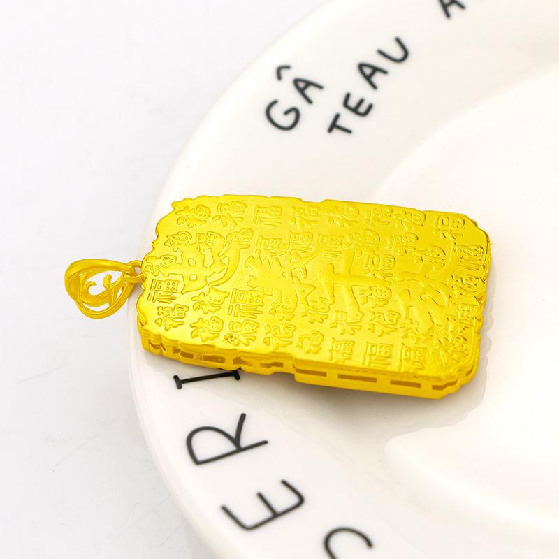 Guan Gong Gold Plated Wealth Pendant