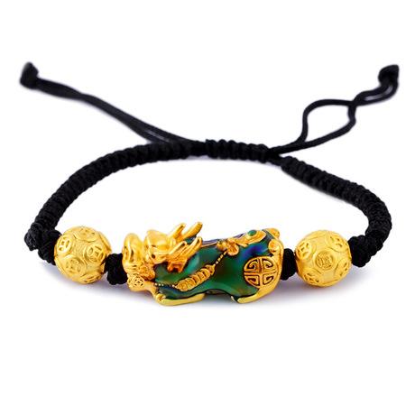 Hand Knitted Lucky Red Rope Color Changing Pixiu Bracelet