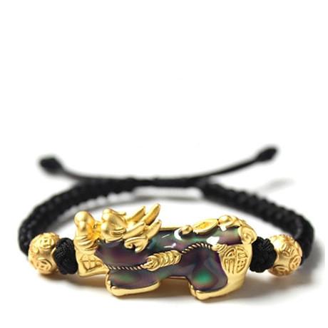Hand Knitted Lucky Red Rope Color Changing Pixiu Bracelet
