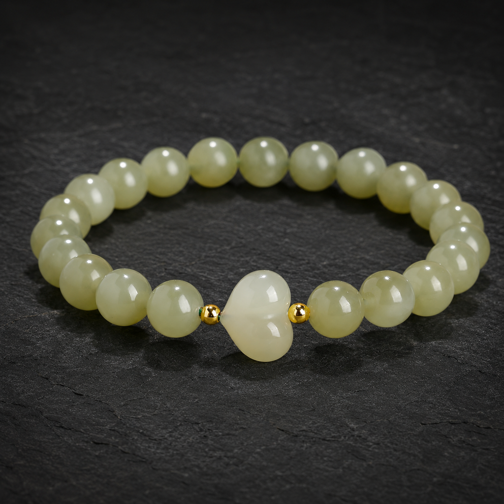 Hetian Jade Peach Bracelet-Quiet Well-Being
