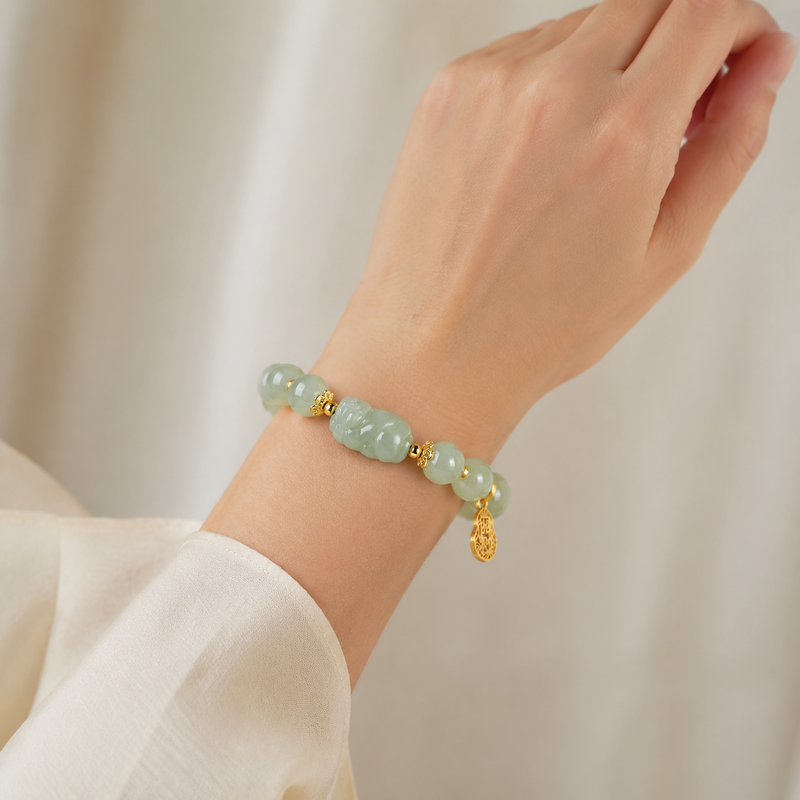 Hetian Jade Pixiu Bracelet-Steady Fortune