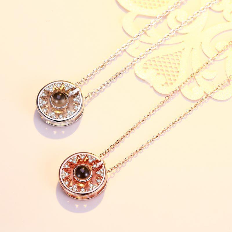 I MISS YOU  (Natural Gray Moon Stone Healing  Necklace)