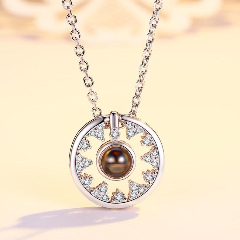 I MISS YOU  (Natural Gray Moon Stone Healing  Necklace)