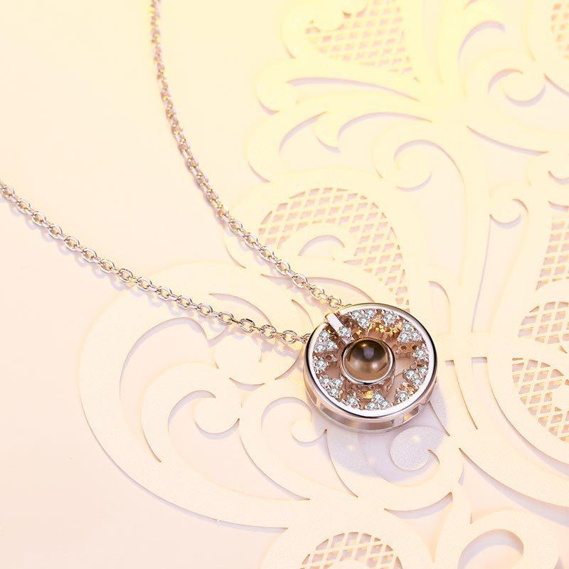 I MISS YOU  (Natural Gray Moon Stone Healing  Necklace)