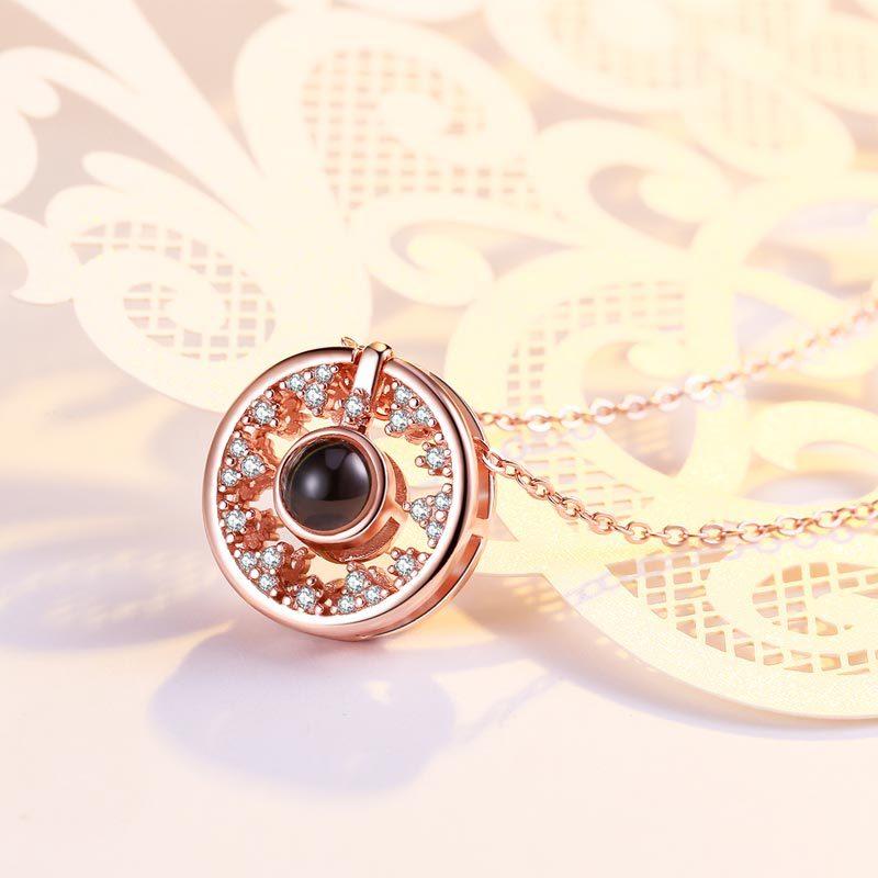 I MISS YOU  (Natural Gray Moon Stone Healing  Necklace)