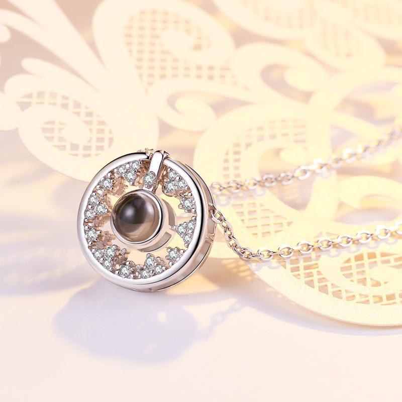 I MISS YOU  (Natural Gray Moon Stone Healing  Necklace)