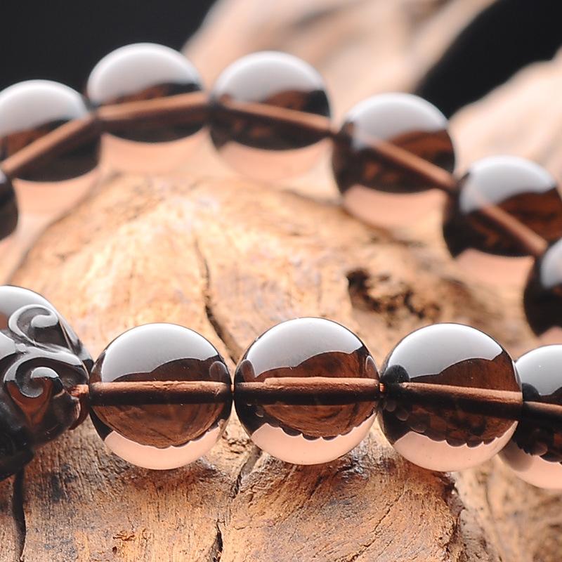 Ice Black Obsidian Pixiu  Feng Shui Coin Wealth Bracelet