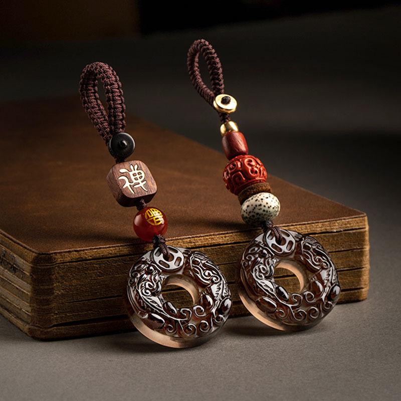 Ice Obsidian Pixiu Car Chain Protection Pendant