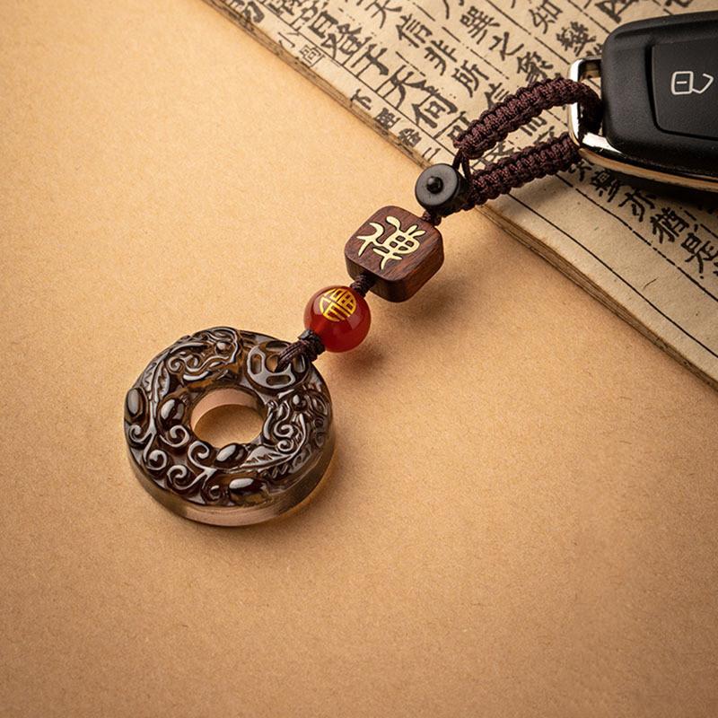 Ice Obsidian Pixiu Car Chain Protection Pendant