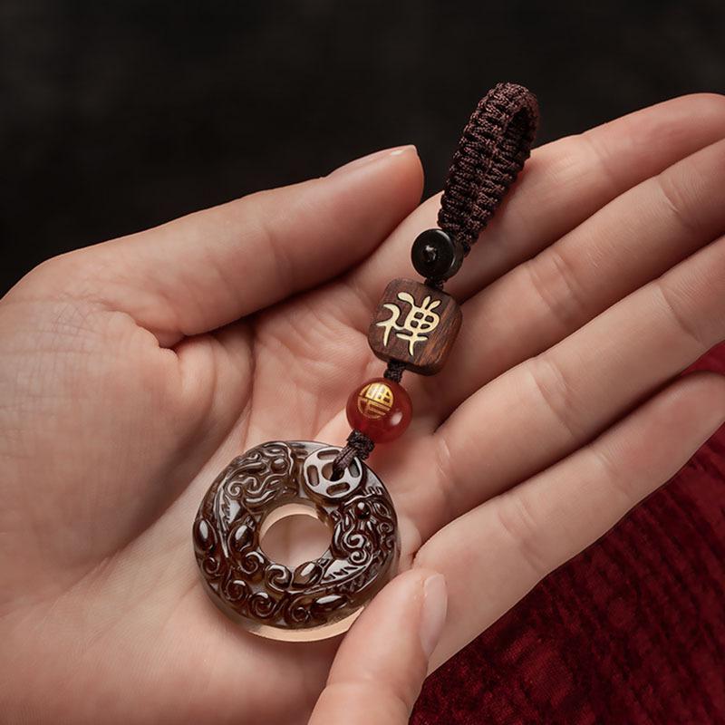 Ice Obsidian Pixiu Car Chain Protection Pendant