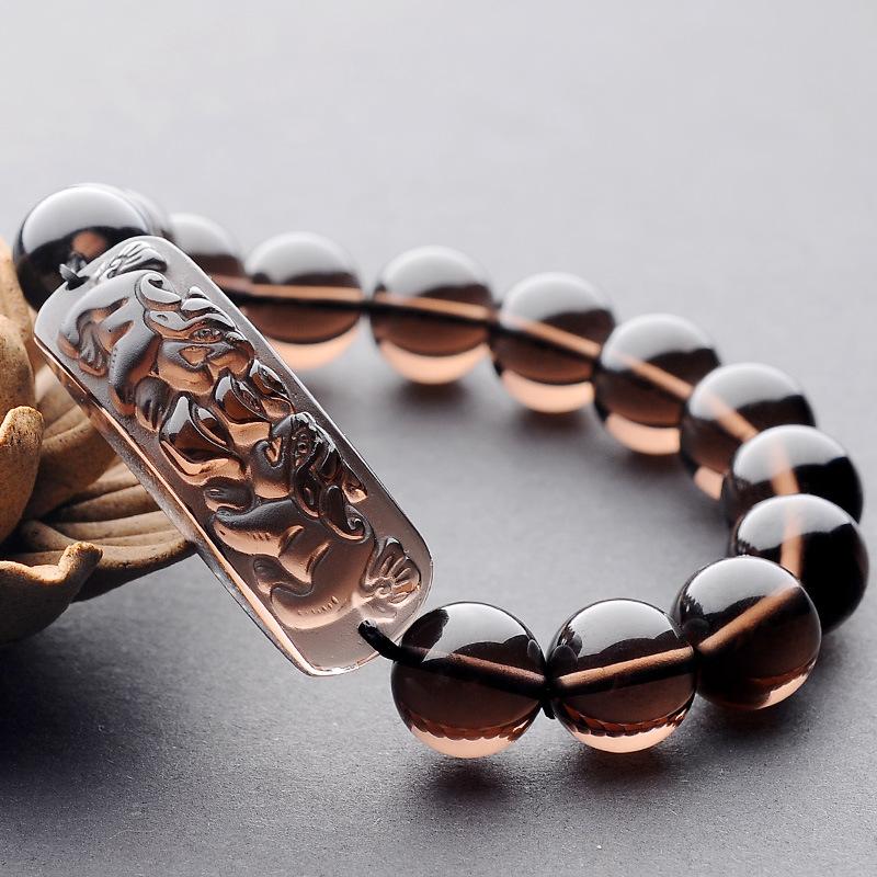 Ice Obsidian Pixiu  Feng Shui Ingot Wealth Bracelet