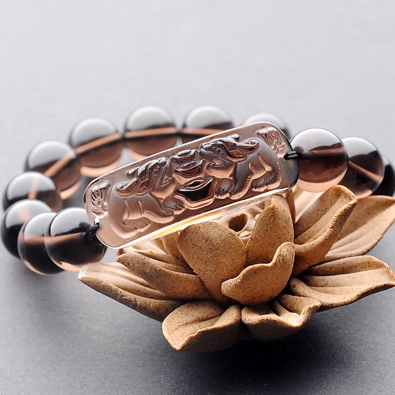 Ice Obsidian Pixiu  Feng Shui Ingot Wealth Bracelet