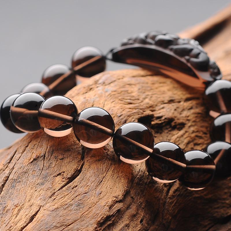Ice Obsidian Pixiu  Feng Shui Ingot Wealth Bracelet