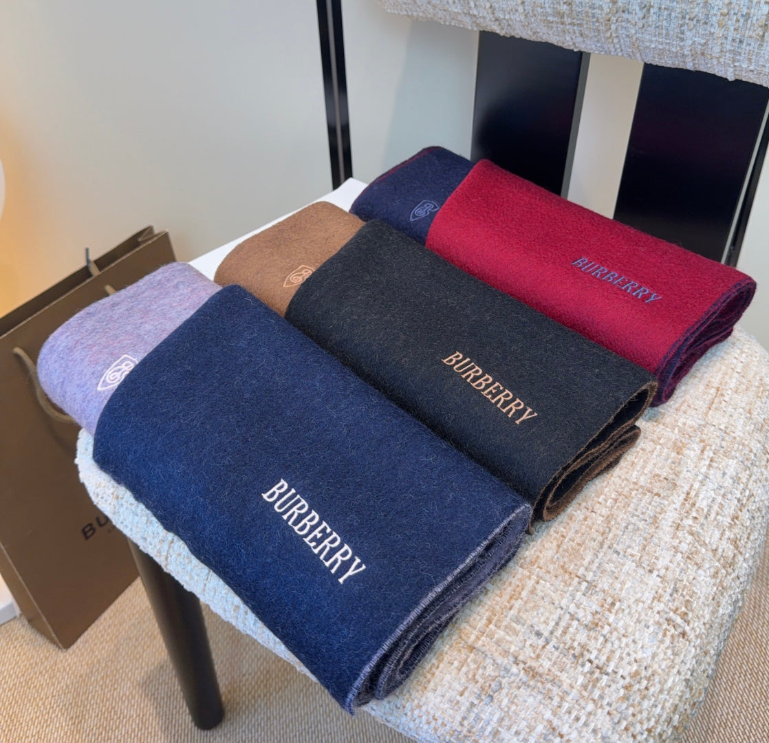 BRR Reversible Scarf 30*180cm Red Navy Blue Cashmere 207637