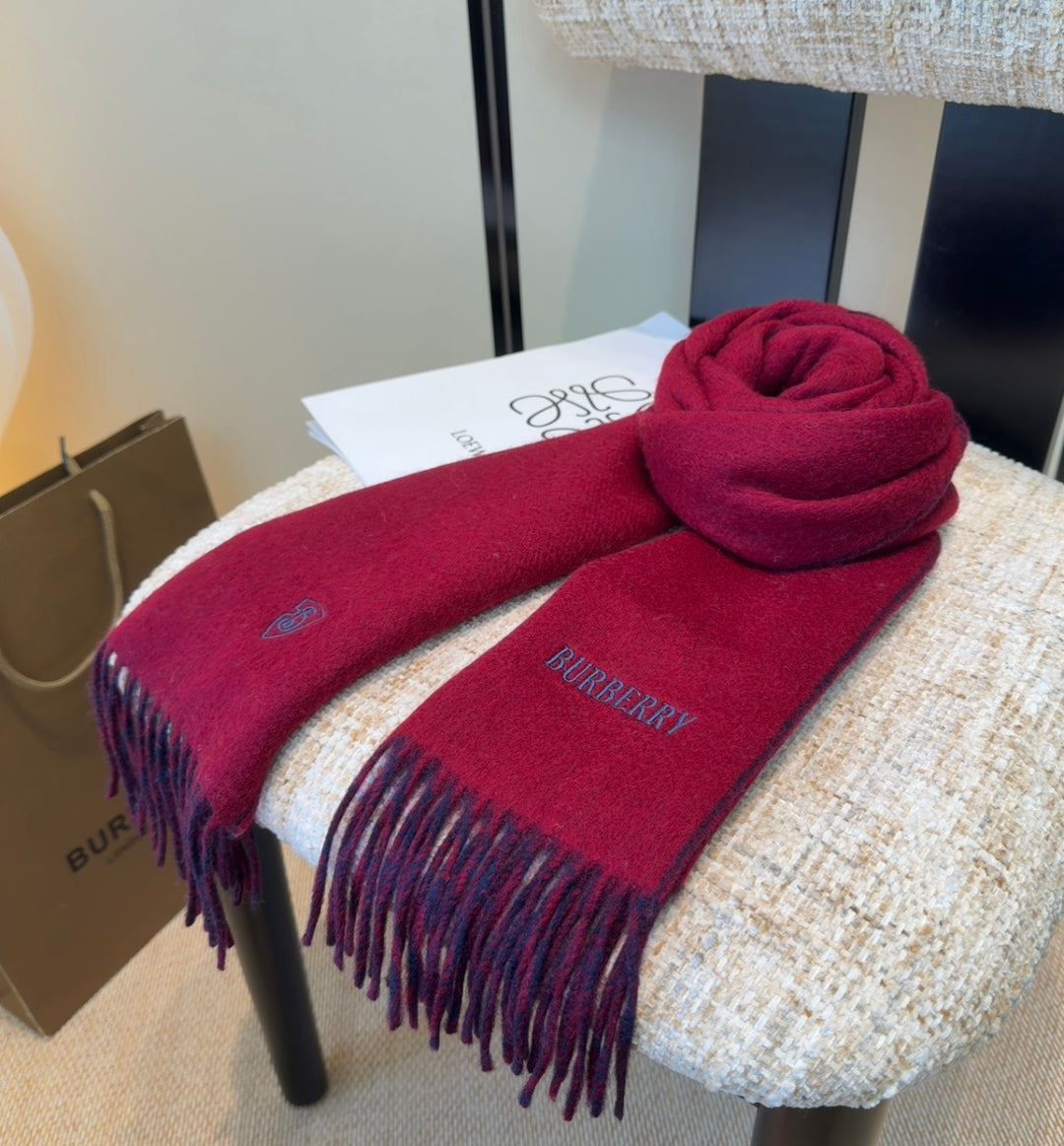 BRR Reversible Scarf 30*180cm Red Navy Blue Cashmere 207637