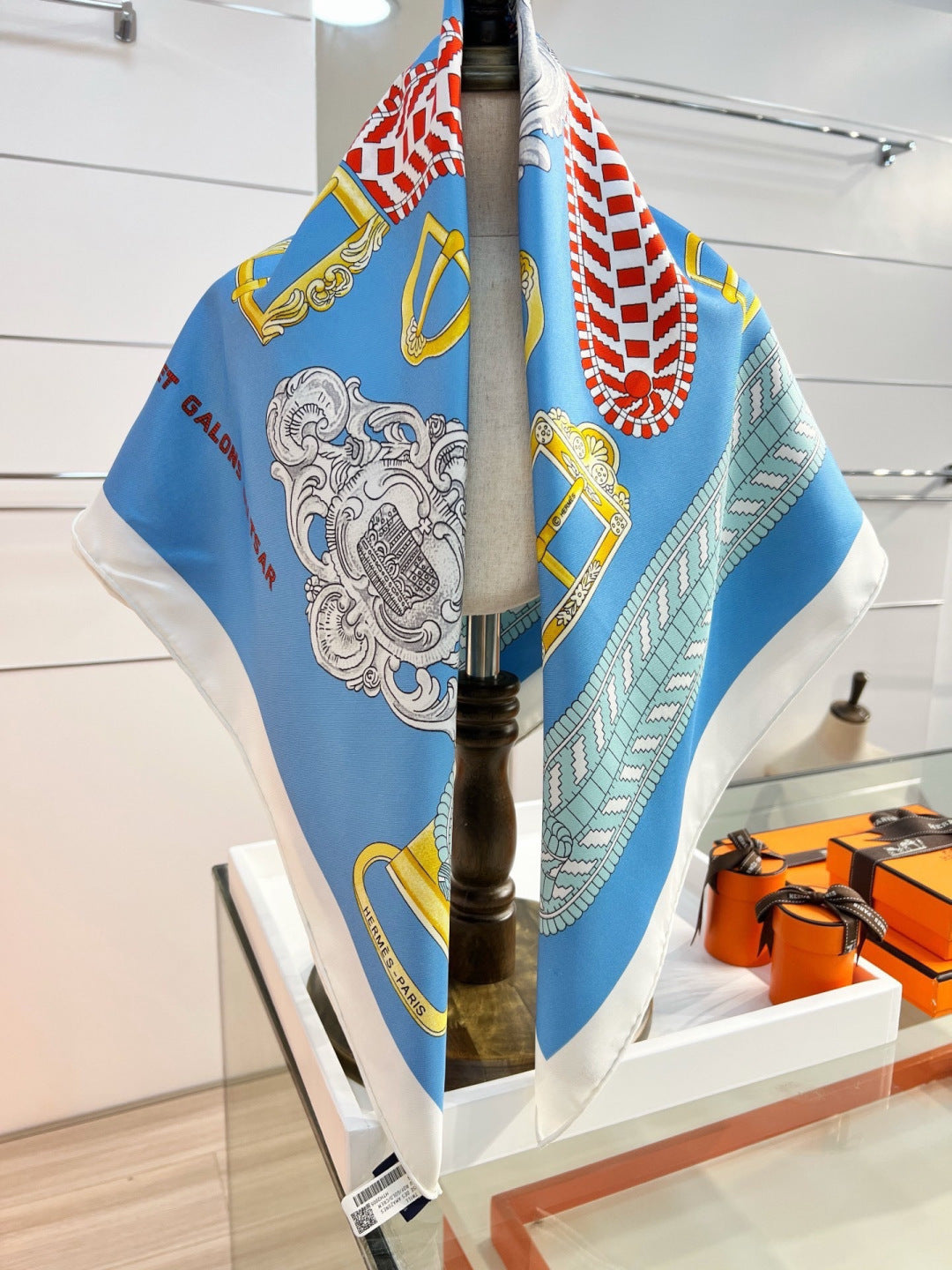 Hermes 26s Printed Square Scarf 88 In Silk 309941