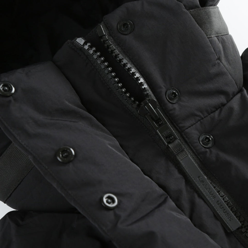 C. Goose Down Jacket With Hood Black Polyester 0001