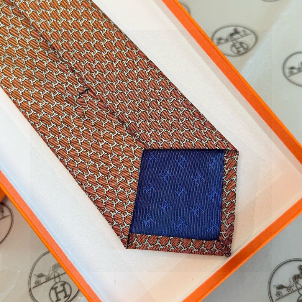 HM  Hilario Tie Brown Twill Silk 209999