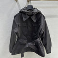 MC 2025 Essalois Hooded Down Field Jacket Black Viscose Polyester