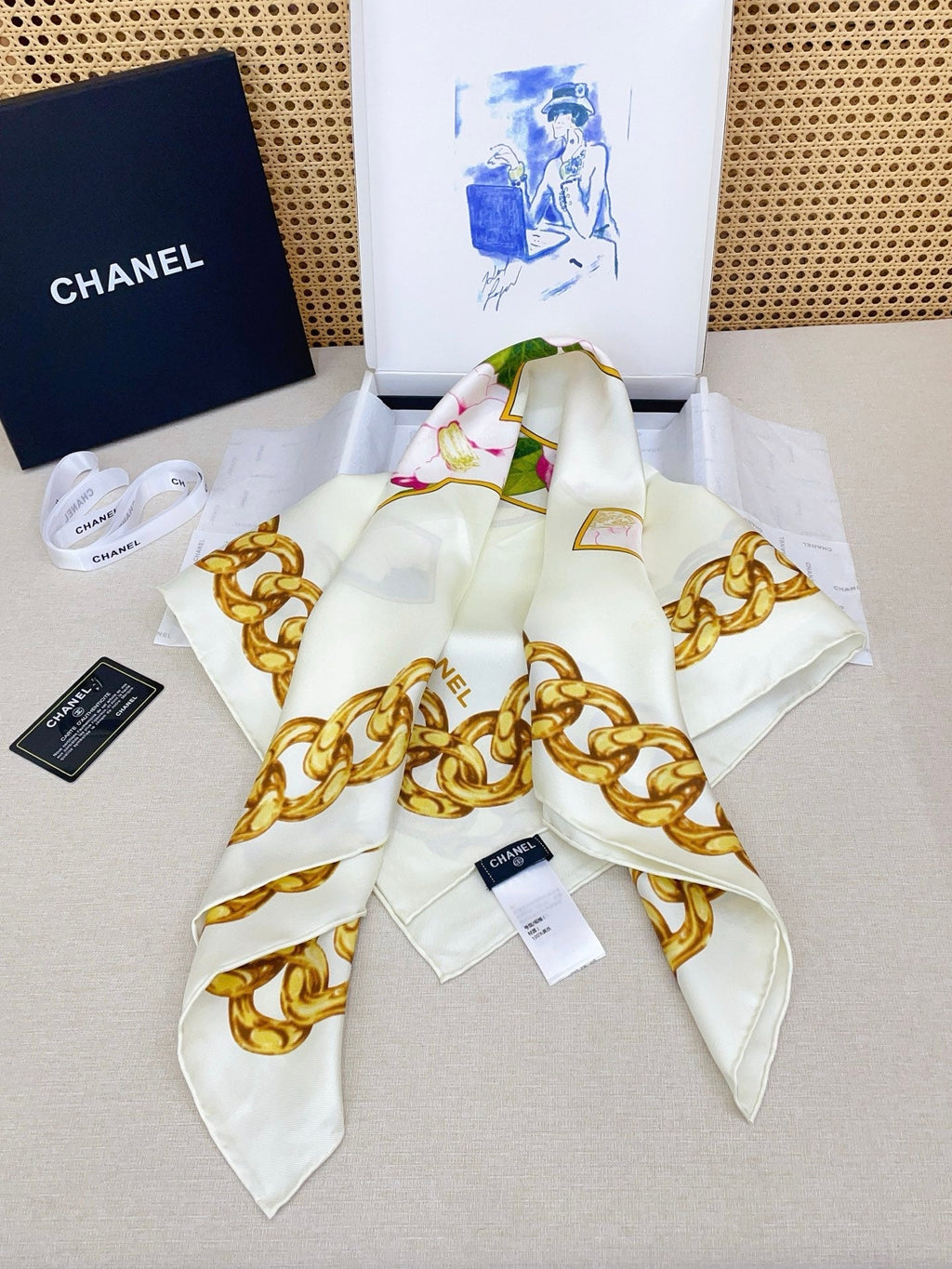 CC Scarf 90x90 Colorful Twill Silk 444764