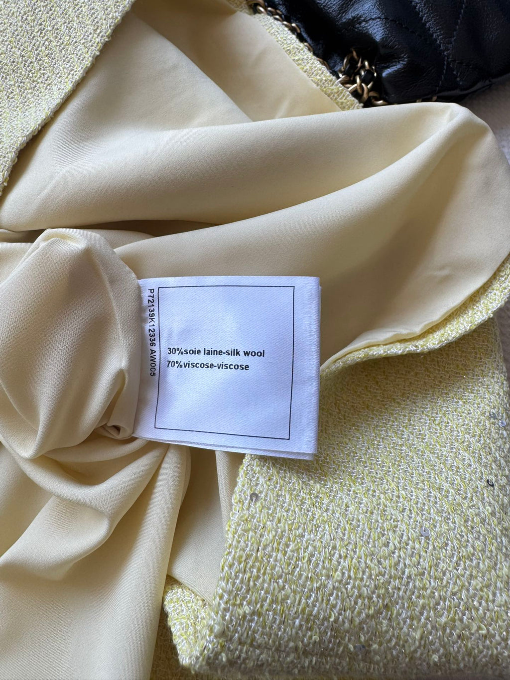 CC Sleeveless Dress Light Yellow Viscose Silk Wool 352986
