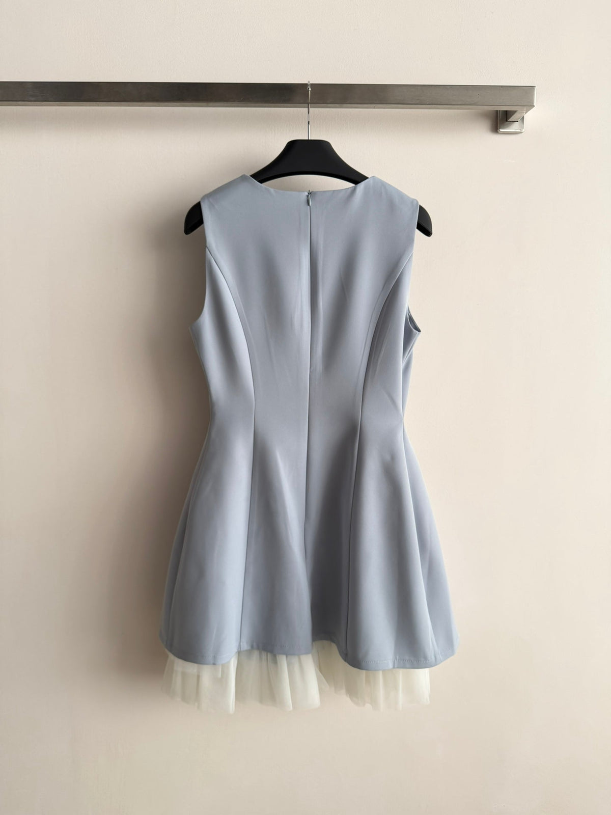 CC Bow-Tie Sleeveless Dress Light Blue Polyester 352969