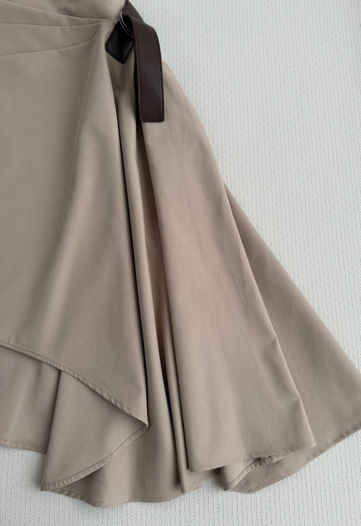 Loewe Pleated Midi Skirt Light Khahi Cotton 352925